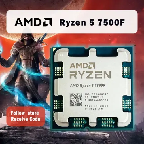 [Taxas Inclusas] Amd-Ryzen 5 7500f, R5 7500f, 3,7 Ghz, 6 Ncleos, 12 Thread, 5nm, L3 = 32m, Soquete 100-000000597, Am5, Sem Refrigerador, Novo